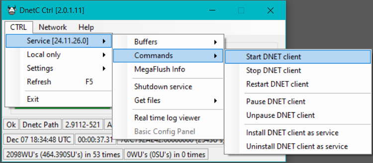 DNETC Ser Ctrl menu extend till commands