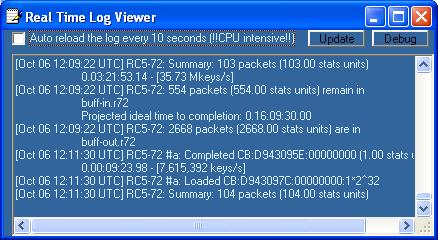 rc5 controller: Extreme log viewer