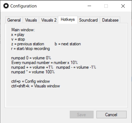 Tray Streamer: config hotkeys