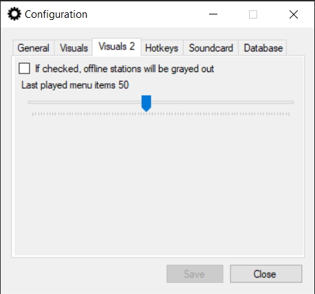 Tray Streamer: config visuals 2