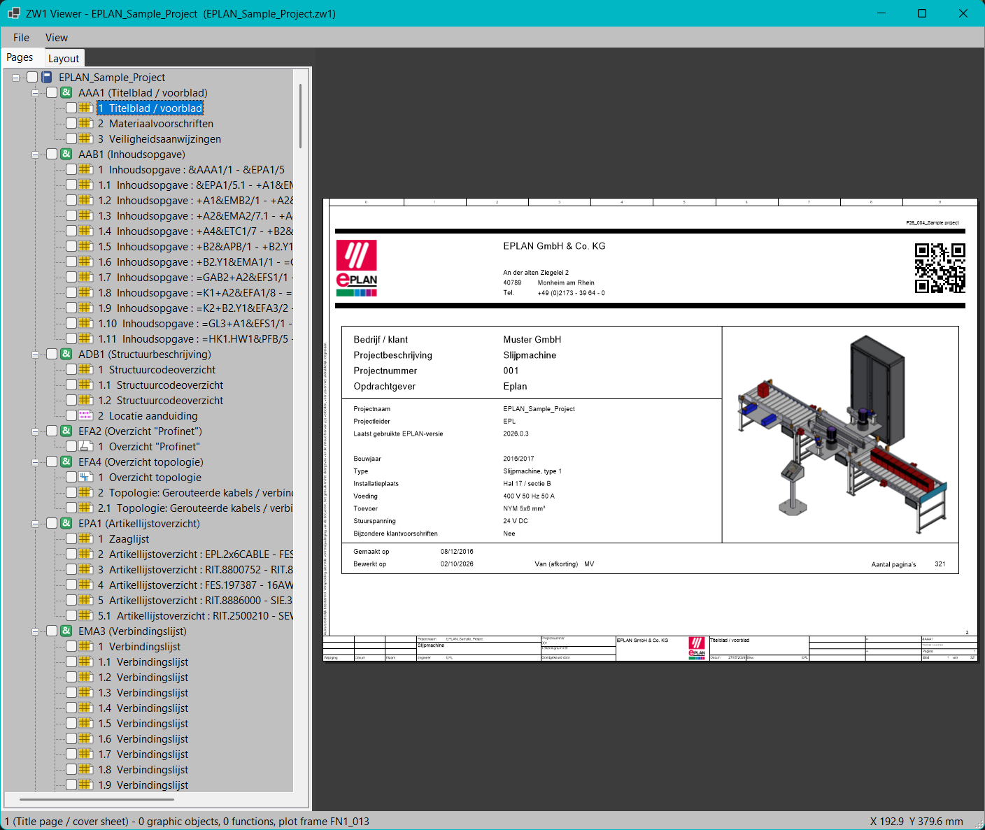 ZW1 Viewer project loaded example 1